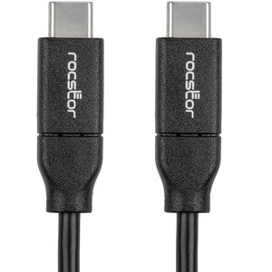 Rocstor Premium USB-C Charging Cable 2m 6ft - Up to 100W PD-M/M- Black - Rocstor Premium USB-C Charging Cable 2m (6 ft) - 