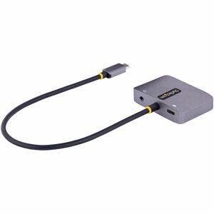 StarTech.com USB C Video Adapter, USB C to HDMI VGA Multiport Adapter, 3.5mm Audio, 4K 60Hz HDR, 100W PD 3.0 PT, USB C Dis