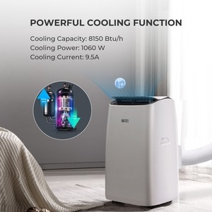 Ultima Cosa Aria Clima 4-in-1 Smart Portable Air Conditioner - Cooler, Heater - 8000 BTU/h Cooling Capacity - 10500 BTU/h 