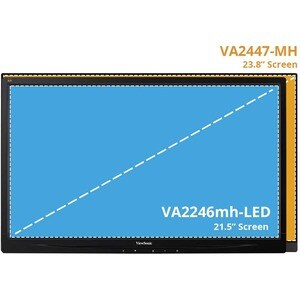 ViewSonic VA2447-MHU 24 Inch Full HD 1080p USB C Monitor with Ultra-Thin Bezel, AMD FreeSync, 100Hz, Eye Care, 15W Chargin