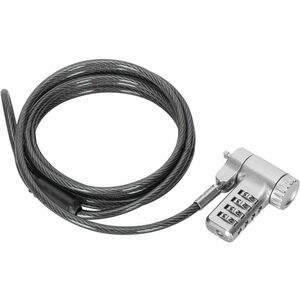 Targus DEFCON ASP96GLX-25S Cable Lock For Monitor, Notebook, Docking Station, Computer, Telephone - 1.98 m Cable - 4-digit