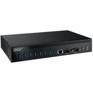 Digi AnywhereUSB 8 Plus USB/Ethernet Combo Hub - Desktop, Monitor - Desktop/Rack Mountable - 8 USB Port(s) - 1 Network (RJ