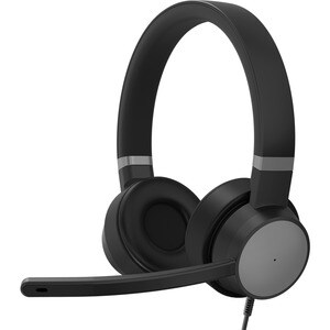 Lenovo Wired Over-the-head Stereo Headset - Thunder Black - Binaural - Ear-cup - 32 Ohm - 20 Hz to 20 kHz - 200 cm Cable -