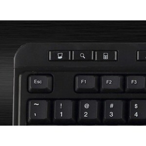 Adesso AKB-132UB Keyboard - Cable Connectivity - USB, PS/2 Interface - English (UK) - Membrane Keyswitch - 104 Key(s) - 14