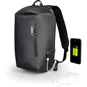 Port San Francisco Carrying Case (Backpack) for 25.4 cm (10") to 39.6 cm (15.6") Notebook - Grey - Water Proof Zipper, Wat
