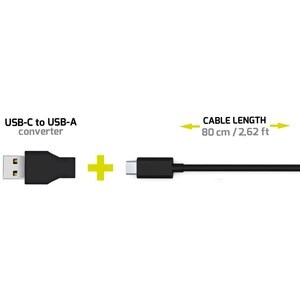 Port Keypad - Cable Connectivity - USB Type C, USB Type A Interface - Black - Scissors Keyswitch - Notebook, Desktop Compu