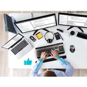 Port Mouse Pad - 20 mm x 60 mm x 400 mm Dimension - Rubber, Silicon, Polyester - 1