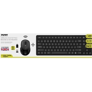 Port Keyboard & Mouse - 1 - USB Type A, USB Type C Wireless RF 2.40 GHz Keyboard - 106 Key - Keyboard/Keypad Color: Black 