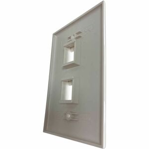 Eaton Tripp Lite Series Safe-IT 2-Port Single-Gang Keystone Wall Plate, Antibacterial, Ivory Gloss, TAA - 2 x Total Number