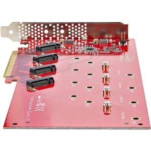 StarTech.com Quad M.2 PCIe Adapter Card, x16 Quad NVMe or AHCI M.2 SSD to PCI Express 4.0, Up to 7.8GBps/Drive, For 2242/2