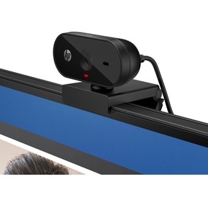 HP 320 Webcam - 30 fps - Black - USB Type A - 1920 x 1080 Video - 66° Angle - Microphone - Monitor