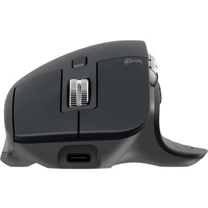 Logitech MX MASTER 3S Mouse - Bluetooth/Radio Frequency - USB - Darkfield - 7 Button(s) - Graphite - 1 Pack - Wireless - 2