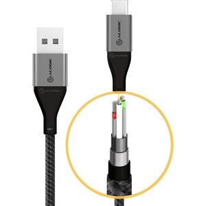 ALOGIC Super Ultra USB 2.0 USB-C to USB-A Cable - 30cm - 3A/480Mbps # Space Grey