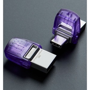 Kingston DataTraveler microDuo 3C DTDUO3CG3 256 GB USB 3.2 (Gen 1) Type C, USB 3.2 (Gen 1) Type A Flash Drive - Purple - 2