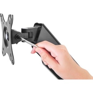 Digitus Wall Mount for Monitor, Flat Panel Display, Curved Screen Display, LCD Display - Matte Black - Height Adjustable -
