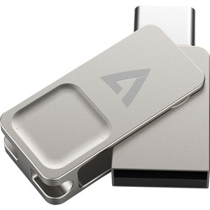 64GB TYPE-C+USB 3.2 GEN1 SILVER USB A FLASH DRIVE + TYPE-C