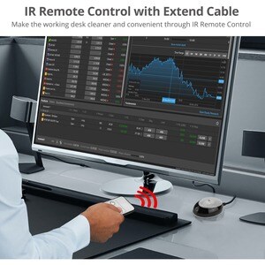 SIIG 4x1 HDMI 4K HDR KVM USB 3.0 Switch with Remote Control - Allows you to control 4 HDMI 4K computers using one keyboard