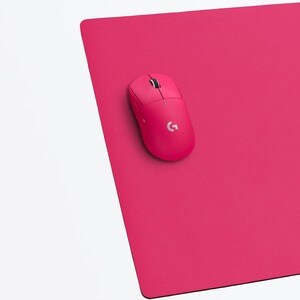Logitech G G840 XL Gaming Mouse Pad - Surface Texture - 15.75" Height x 35.43" Width - Pink - Rubber, Cloth - Extra Large