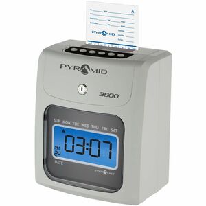 Pyramid Time Systems 3800 Electronic Time Clock - Card - 50 Employees - Digital - Hour, Time, Day Record Time