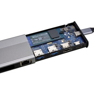 Station d'accueil MCL USB 3.2 (Gen 1) Type C - Aluminium - 4K - 3840 x 2160 - 2 x Ports USB Type-A - USB Type-A - 1 x Port