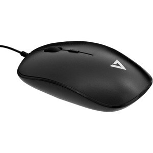 V7 MU200-1E Rato - USB - Ótico - 4 Taste(n) - Preto - Cabo - 1000 dpi - Roda de deslocação