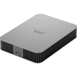 LaCie Mobile Drive STLP4000400 4 TB Portable Hard Drive - 3.5" External - Moon Silver - Desktop PC, MAC Device Supported -