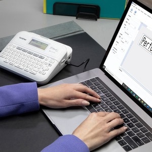 Brother® P-touch PT-D410 Home/Office Advanced Connected Label Maker - 15 Fonts - Connect via USB - Takes TZe Label Tapes u