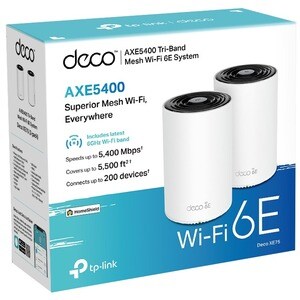 TP-Link Deco XE75 AXE5400 Wi-Fi 6E IEEE 802.11ax Ethernet Drahtlos Router - Triband - 2,40 GHz ISM-Band - 6 GHz UNII-Band 