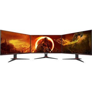 AOC AGON 24G2SPAE/BK 24" Class Full HD Monitor LCD para gaming - 16:9 - Preto, Vermelho - 60.5 cm (23.8") Viewable - Tecno