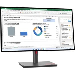 Lenovo ThinkVision P27h-30 27" Class WQHD LCD Monitor - 16:9 - 27" Viewable - In-plane Switching (IPS) Technology - WLED B