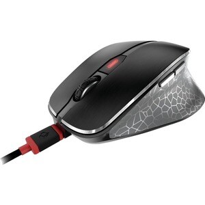 CHERRY ERGO MW 8C ERGO Mouse - Bluetooth/Radio Frequency - USB - Optical - 6 Button(s) - Black - 10 - Wireless - 2.40 GHz 