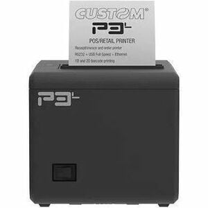 Custom P3L Retail, Hospitality, Business Direct Thermal Printer - Monochrome - Wall Mount - Receipt Print - Ethernet - USB