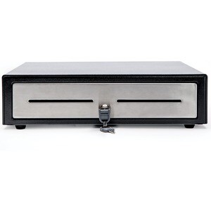 Star Micronics Choice CD4-1416BKSS48 Cash Drawer - 4 Bill - 8 Coin, Printer Driven - Stainless Steel - Black - 109.2 mm He