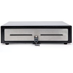 Star Micronics Choice CD4-1416BKSS48 Cash Drawer - 4 Bill - 8 Coin, Printer Driven - Aço inoxidável - Preto - 109.2 mm Alt