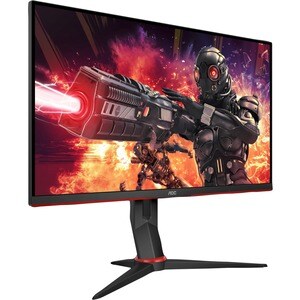 AOC 24G2ZU 24" Class Full HD Gaming LCD Monitor - 16:9 - Black Red - 60.5 cm (23.8") Viewable - Twisted nematic (TN) - WLE