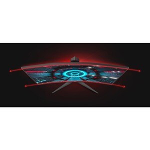 AOC C24G2AE 24" Class Full HD Curved Screen Gaming LCD Monitor - 16:9 - Black Red - 59.9 cm (23.6") Viewable - Vertical Al