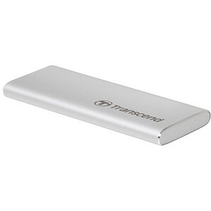 Transcend ESD260C 250 GB Portable Solid State Drive - External - Silver - USB 3.1 (Gen 2) - 520 MB/s Maximum Read Transfer