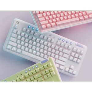 Logitech G Aurora G715 游戏键盘 - 无线 连接 - USB 接口 - RGB LED - 英文 - 白 - 机械 按键开关 - 蓝牙 - 87 Key(s) - 音量控制, 音乐 热键 - PC, Mac