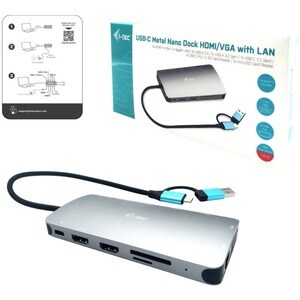 Docking station i-tec USB Tipo C per Computer portatile, Tablet, Monitor - Lettore schede di memoria - SD, microSD - 100 W