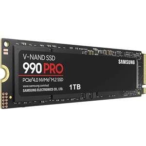 Samsung 990 PRO. SSD capacity: 1 TB, SSD form factor: M.2, Read speed: 7450 MB/s, Write speed: 6900 MB/s, Component for: P