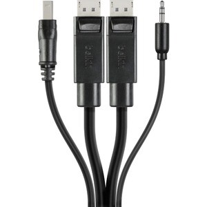 Belkin Cybersecurity and Secure KVM F1D9020B10T 3.05 m DisplayPort/Mini-phone/USB KVM Cable - TAA Compliant - Cable for KV