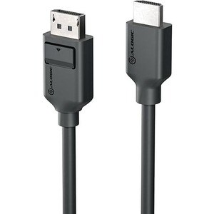 Alogic Elements 1 m DisplayPort/HDMI A/V Cable - 1 / Pack - Cable for Notebook, Audio/Video Device, Projector - First End: