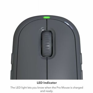 ZAGG Pro Mouse - Bluetooth, Universal - Grey - Bluetooth Mouse that can pair to multiple devices at once, Charge by either