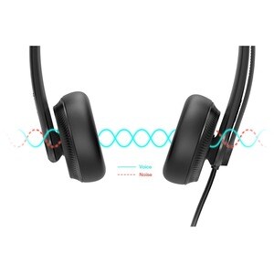 Yealink UH34 Kabel Kopfbügel Stereo Headset - Schwarz - Binaural - 20 Hz bis 20 kHz Frequenzgang - Unidirektional, Elektre