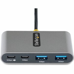 StarTech.com 4-Port USB-C Hub with 100W Power Delivery Pass-Through, 2x USB-A + 2x USB-C, 5Gbps, 1ft/30cm Long Cable, Port