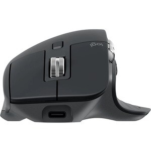 Logitech MX MASTER 3S Full-size Mouse - Bluetooth - USB Type A - Darkfield - 7 Button(s) - Graphite - Wireless - Rechargea