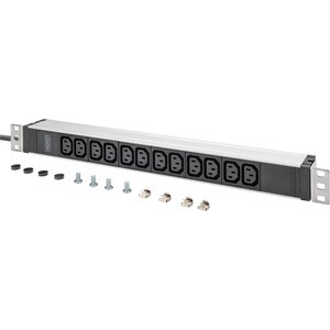 Digitus PDU - CEE 7/7 (SCHUKO) - 12 x IEC 60320 C13 - 16 A - 230 V AC Eingang - 230 V AC Ausgang - 1U - Waagerecht - Rackm