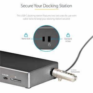 StarTech.com Docking Station USB C - Dock USB Tipo C de 3 Monitores 4K con DP 1.4 y DSC, 2x DP y 1x HDMI , PD de 100W, 6x 