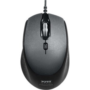 Port Mouse - USB Type A - Optical - 3 Button(s) - Black - 1 - Cable - 3600 dpi - Scroll Wheel - Symmetrical