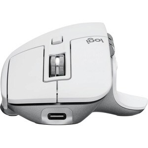 Logitech MX MASTER 3S Mouse - Bluetooth/Radio Frequency - USB - Optical - 7 Button(s) - Pale Gray - Wireless - 2.40 GHz - 